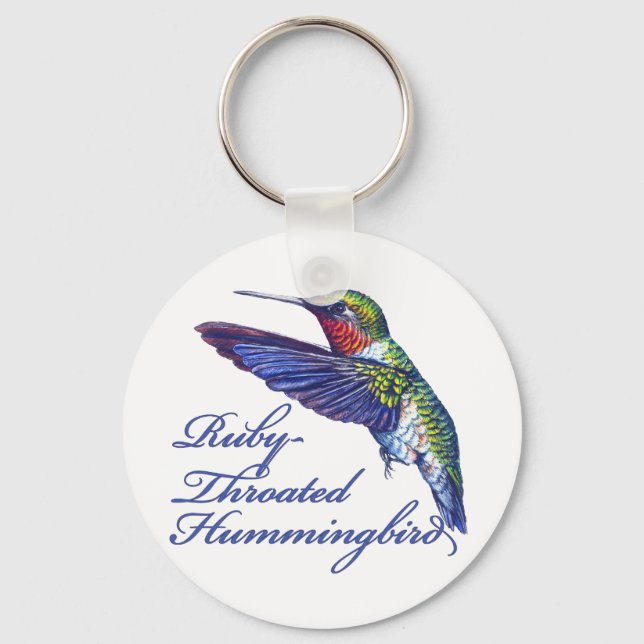 Chaveiro Ruby Throated Hummingbird Roteiro (Frente)
