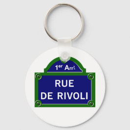 Chaveiro Rue de Rivoli, Paris Street Sign