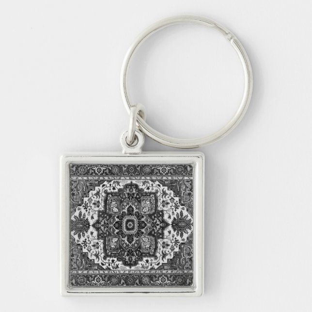 Chaveiro RUG PERSA - Preto e Branco (Frente)