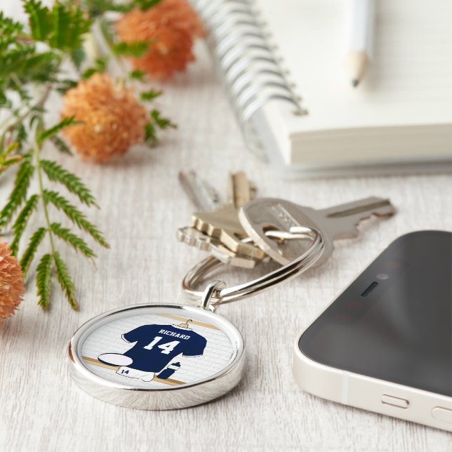 Chaveiro Rugby Jersey personalizado no vestiário (Lateral)