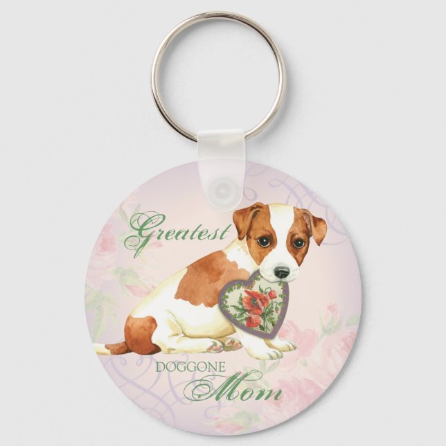 Chaveiro Russell Terrier Heart Mãe (Frente)