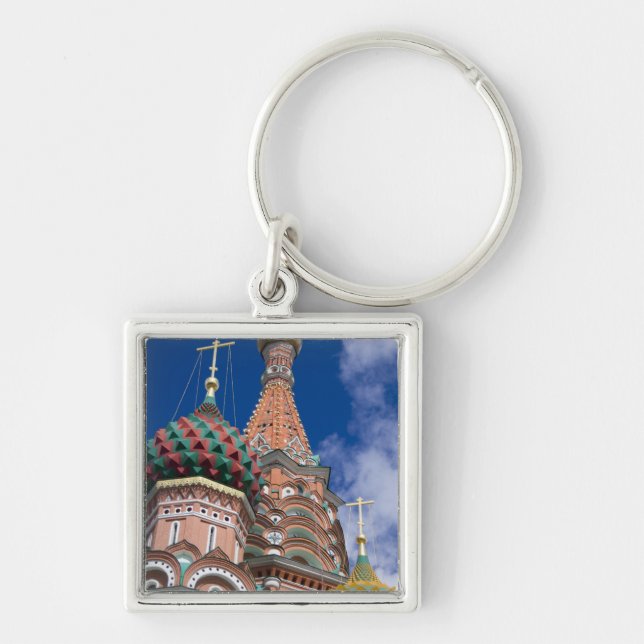 Chaveiro Rússia, Moscou, Praça Vermelha. St. Basil 5 (Frente)