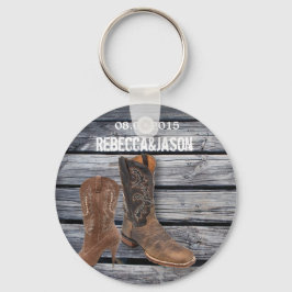 Chaveiro Rustic Barn Wood Western Cowboy, favor do casament