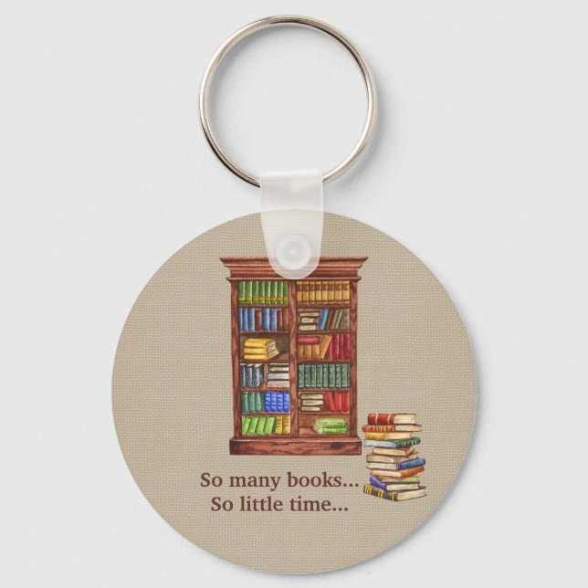 Chaveiro Rustic Book Lover | Texto editável (Frente)