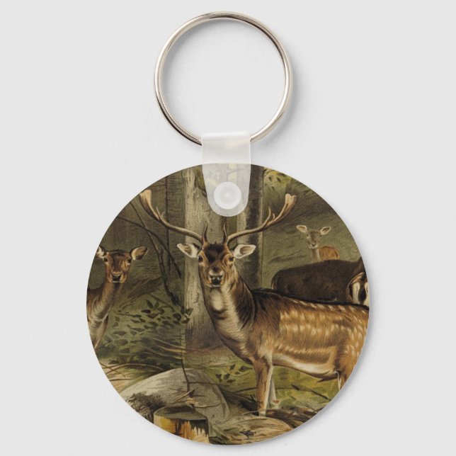 Chaveiro Rustic Deer Antlers Hunting (Frente)