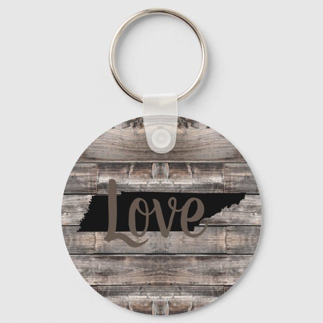 Chaveiro rustic TENNESSEE LOVE in script (Frente)