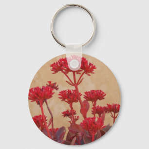 Chaveiro rústico vermelho da planta