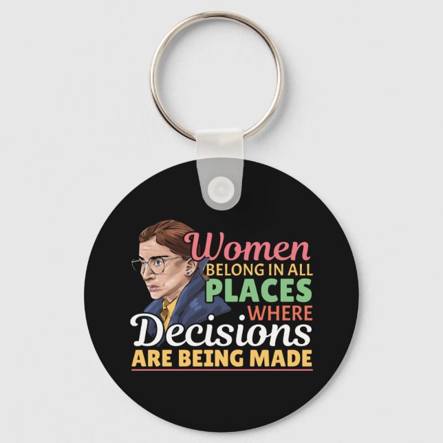 Chaveiro Ruth Bader Ginsburg Advogada Feminista Juíza (Frente)