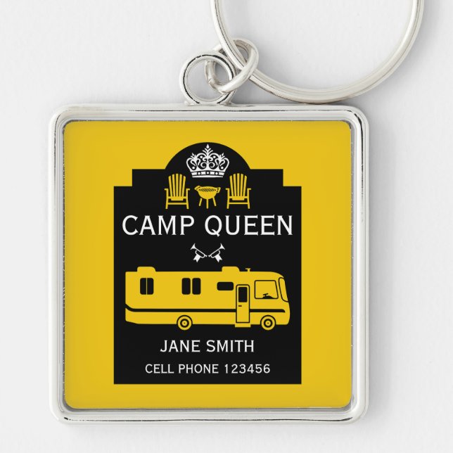 Chaveiro RV Camping Queen USA (Frente)