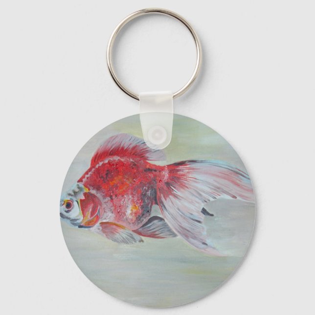 Chaveiro Ryukin Goldfish — Pintura em acrílico (Frente)