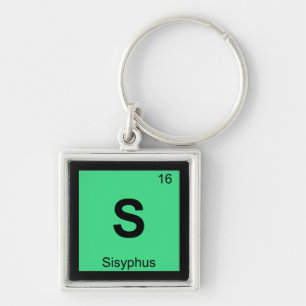 Chaveiro S - Sísifo Símbolo da Tabela Periódica Química Gre