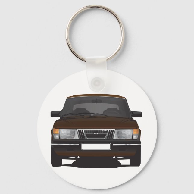Chaveiro Saab 900 turbo (castanho) (Frente)