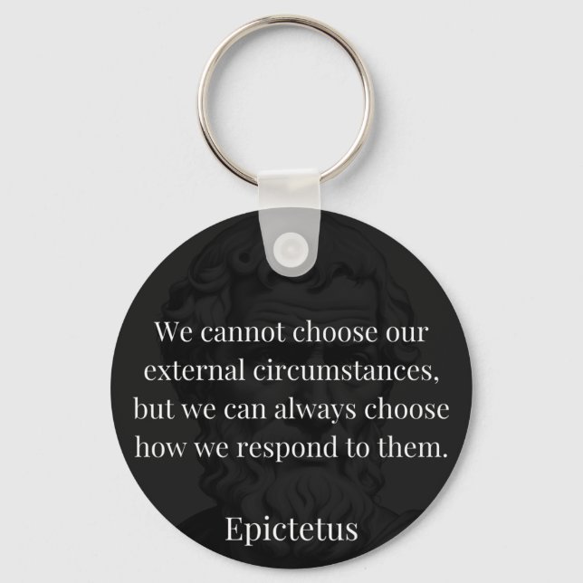 Chaveiro Sabedoria de Epictetus: empoderamento através da r (Frente)