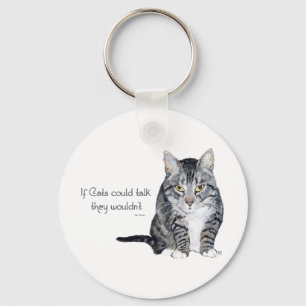 Chaveiro Sabedoria Felina - se os gatos pudessem falar, ele