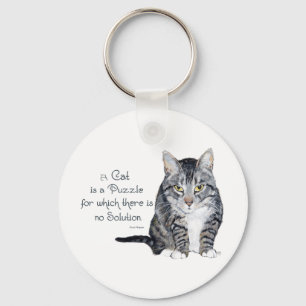 Chaveiro Sabedoria Felina - um Gato é um Enigma