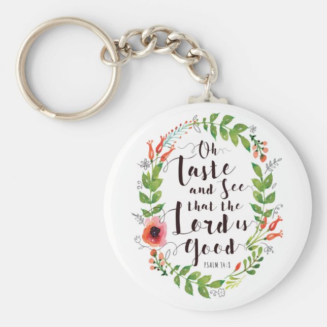 Chaveiro Saber e ver o Senhor é bom (Frente)