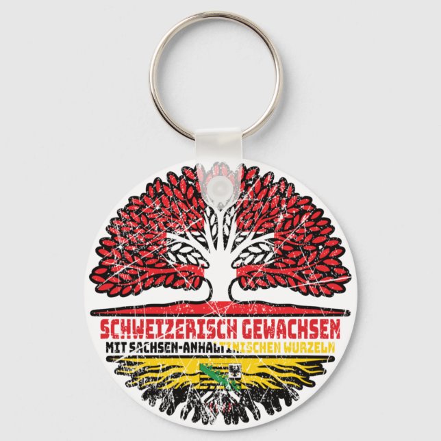 Chaveiro Sachsen-Anhalt Schweizer Schweiz Baum (Frente)