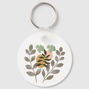 Chaveiro "Sage Harmony   Arte Botânica Moderna de Folhas pa