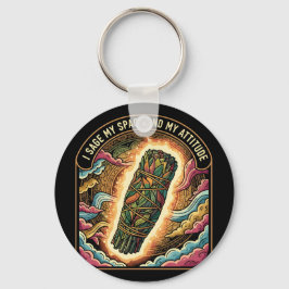 Chaveiro Sage My Space and My Attitude Smudging Cleansing A