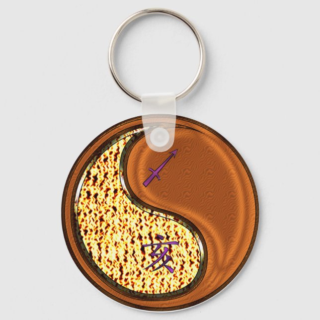 Chaveiro Sagitário e Madeira Boar (Frente)