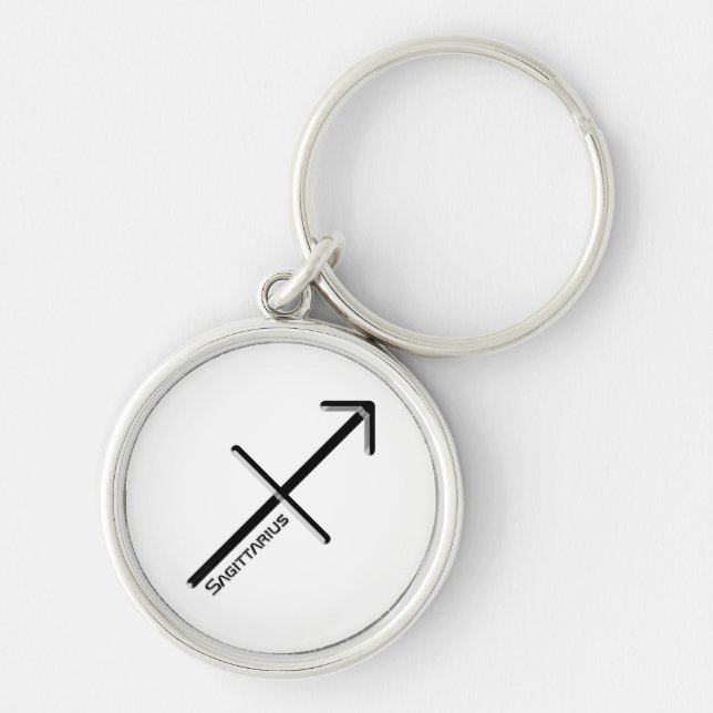 Chaveiro SAGITTARIUS, Design abstrato do Sinal Zodíaco, (Frente)