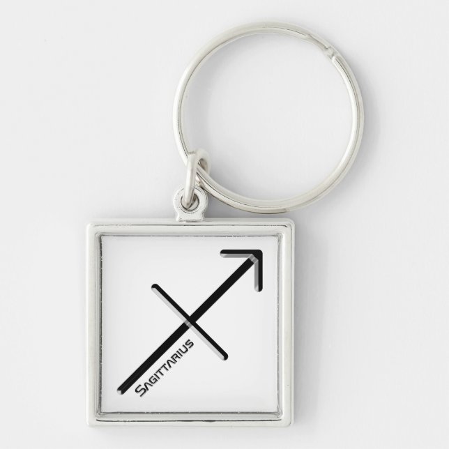 Chaveiro SAGITTARIUS, Design abstrato do Sinal Zodíaco, (Frente)