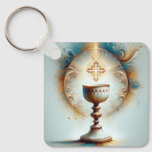 Chaveiro Sagrada Comunhão Eucarística 2 Católica Cristã