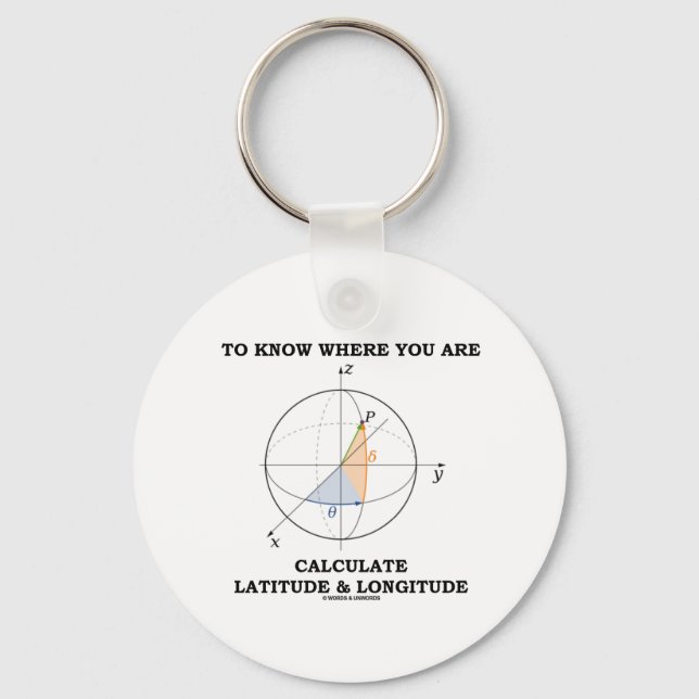 Chaveiro Saiba Onde Você Está Calculando Latitude E Longitu (Frente)