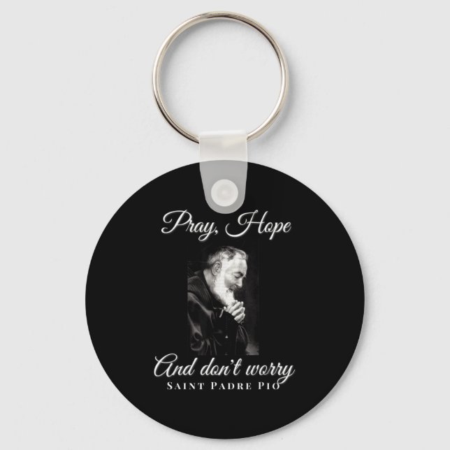 Chaveiro Saint Padre O Pray Hope Dont Worry Catholic Christ (Frente)