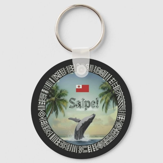 Chaveiro Saipe Tonga Eua baleia ilha tropical pacífica (Frente)