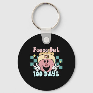 Chaveiro Saiu 100 Dias De Escola Rosto Sorridente Retro Gro