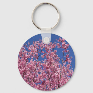 Chaveiro Sakura Flores de Cerejeira no Azul