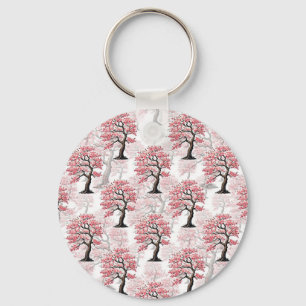 Chaveiro Sakura Pink Chersom Tree Design