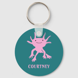 Chaveiro Salamandra Cor-de-Rosa Axolotl Cóta Personalizada