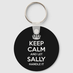 Chaveiro Sally Mantenha Calma Nome Personalizado Engraçado 