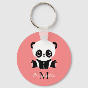Chaveiro Salmões personalizados panda de assento bonitos d