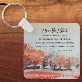 Chaveiro Salmos 116 1-2 Adoro a Bíblia LORD Verse