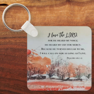 Chaveiro Salmos 116 1-2 Adoro a Bíblia LORD Verse