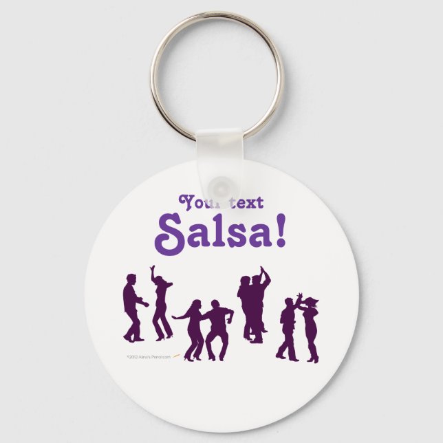 Chaveiro Salsa Dancing Possui Silhouettes Personalizados (Frente)