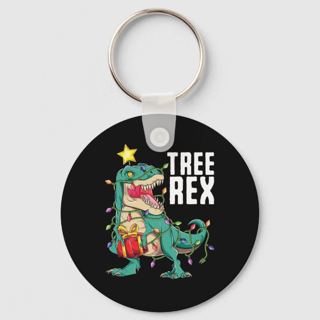 Chaveiro Salsichas do Dinossauro de Natal Rex Trex Pajamas (Frente)