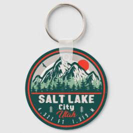 Chaveiro Salt Lake City Utah Retro Sunset Souvenirs 60s