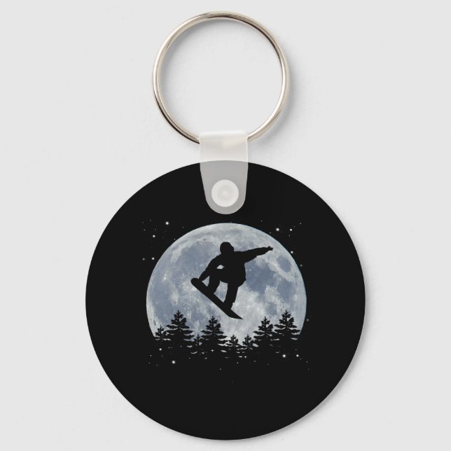 Chaveiro Salto De Neve Na Frente Da Lua (Frente)