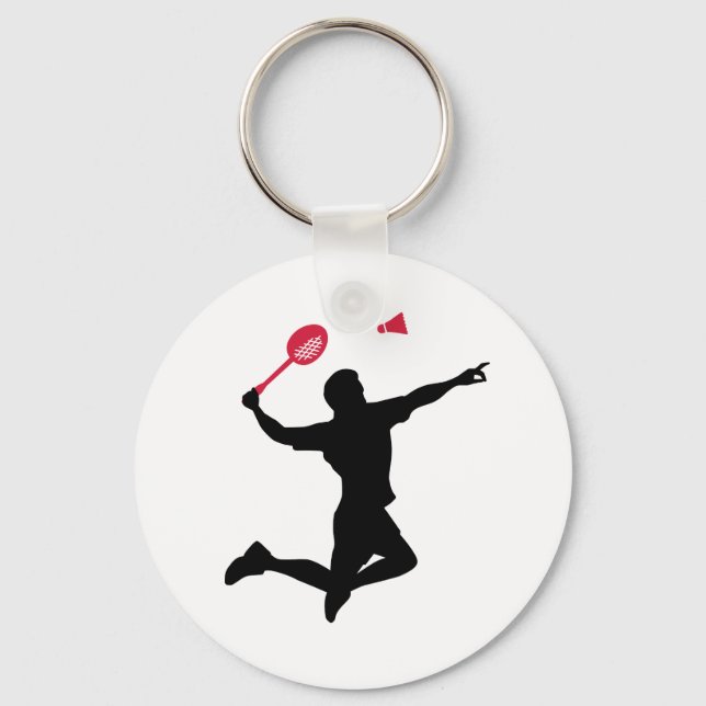 Chaveiro Salto do jogador Badminton (Frente)