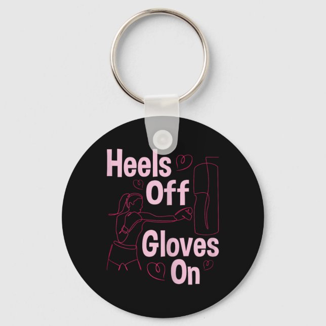 Chaveiro Saltos de Luvas Postas - Boxe Kickboxing Kickboxer (Frente)