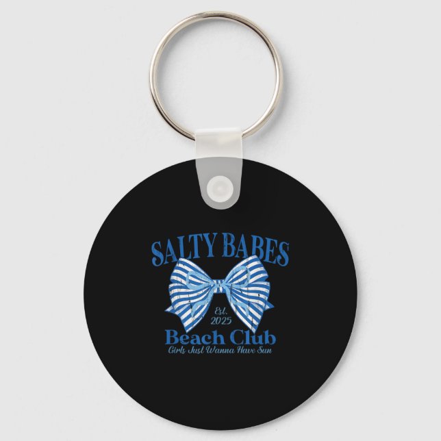 Chaveiro Salty Babes Beach Club, As Meninas Só Querem Ter S (Frente)