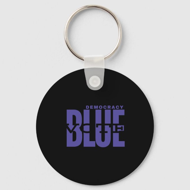 Chaveiro Salvar a democracia - Votar azul - Tornar o Excele (Frente)