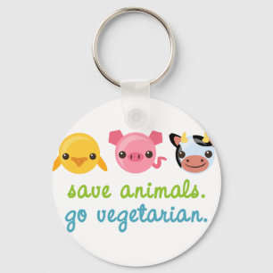 Chaveiro Salvar animais vão vegetariano