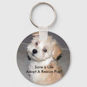 Chaveiro Salvar um LifeAdopt um filhote de cachorro do