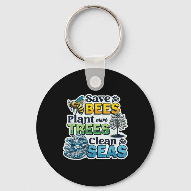 Chaveiro Salve abelhas Plantações Limpas Seas Ambientais Pr (Frente)