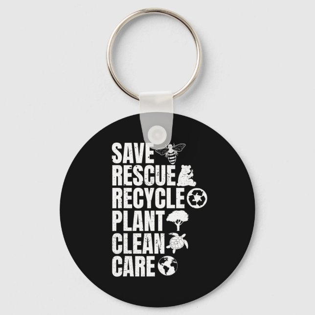 Chaveiro Salve Abelhas Salvando Animais Reciclar Plastict E (Frente)